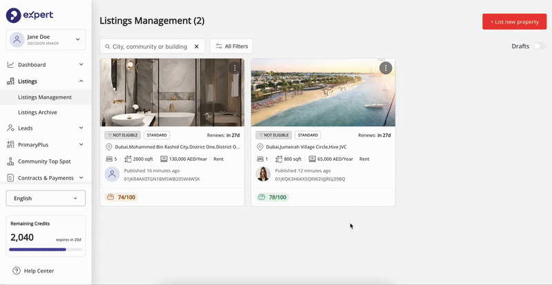 Verify Listing Steps